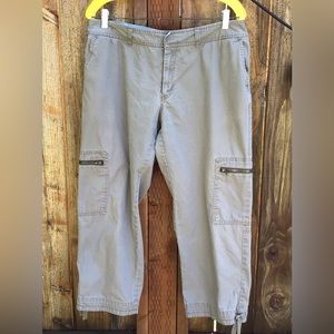 Izod capris Size 12. Light Green Grey color.